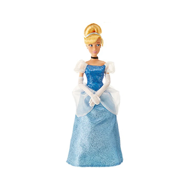 CINDERELLA Настоящий магазин Дисней 30 см Рапунцель Белль Мулан Мерида Русалка мульти Жасмин суставные куклы-принцессы игрушки для детей Рождественский подарок - Цвет: CINDERELLA