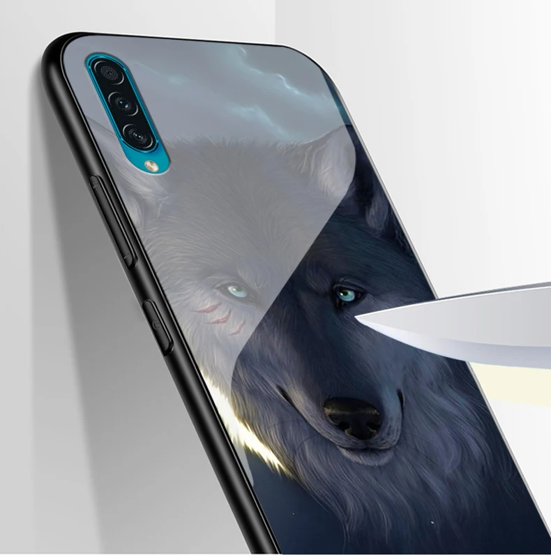 Для samsung A30S чехол из закаленного стекла жесткая задняя крышка для samsung Galaxy A50S чехол для телефона s 6,4 ''силиконовый бампер A 30S A 50S