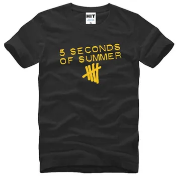 

Punk Rock 5SOS 5 Seconds of Summer Printed T Shirt Men Summer Short Sleeve O-Neck Cotton Men's T Shirt Men Top Tee Fans Clothing
