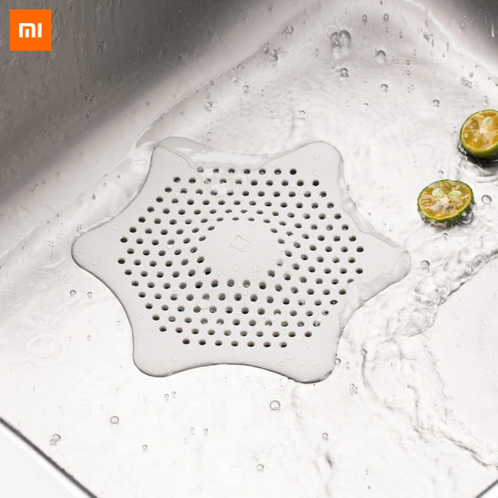 Xiaomi mijia Силиконовый Фильтр Flume сетчатый фильтр для раковины ванны отверстие слива