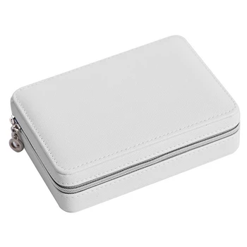 

Korean Style Jewelry Box Organizer Display Storage Leather Large Big Mirror Multi-Function Necklace Earring Ring Box for Jewelry