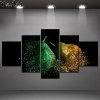 

5 pcs set 5D Diy Square Diamond Painting Pears Abstract Modern Decor cross-stitch Mosaic Painting Rhinestones Embroidery bead