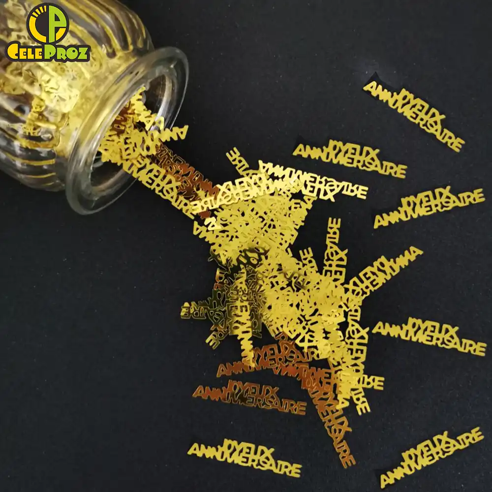 15g Joyeux Anniversaire Confetti Happy Birthday Confetti Anniversary Joyeuse Birthday Party Decoration Confetti Sequin Supplies Banners Streamers Confetti Aliexpress