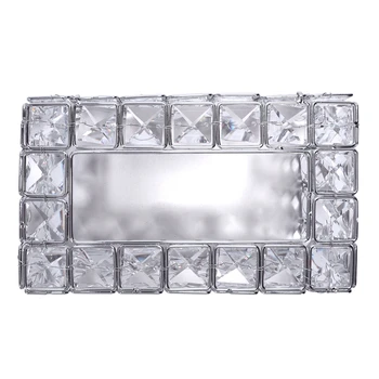 

New European Crystal Tissue Box Simple Home Living Room Coffee Table Drawers Desktop Napkin Storage Box Creative Car Silver