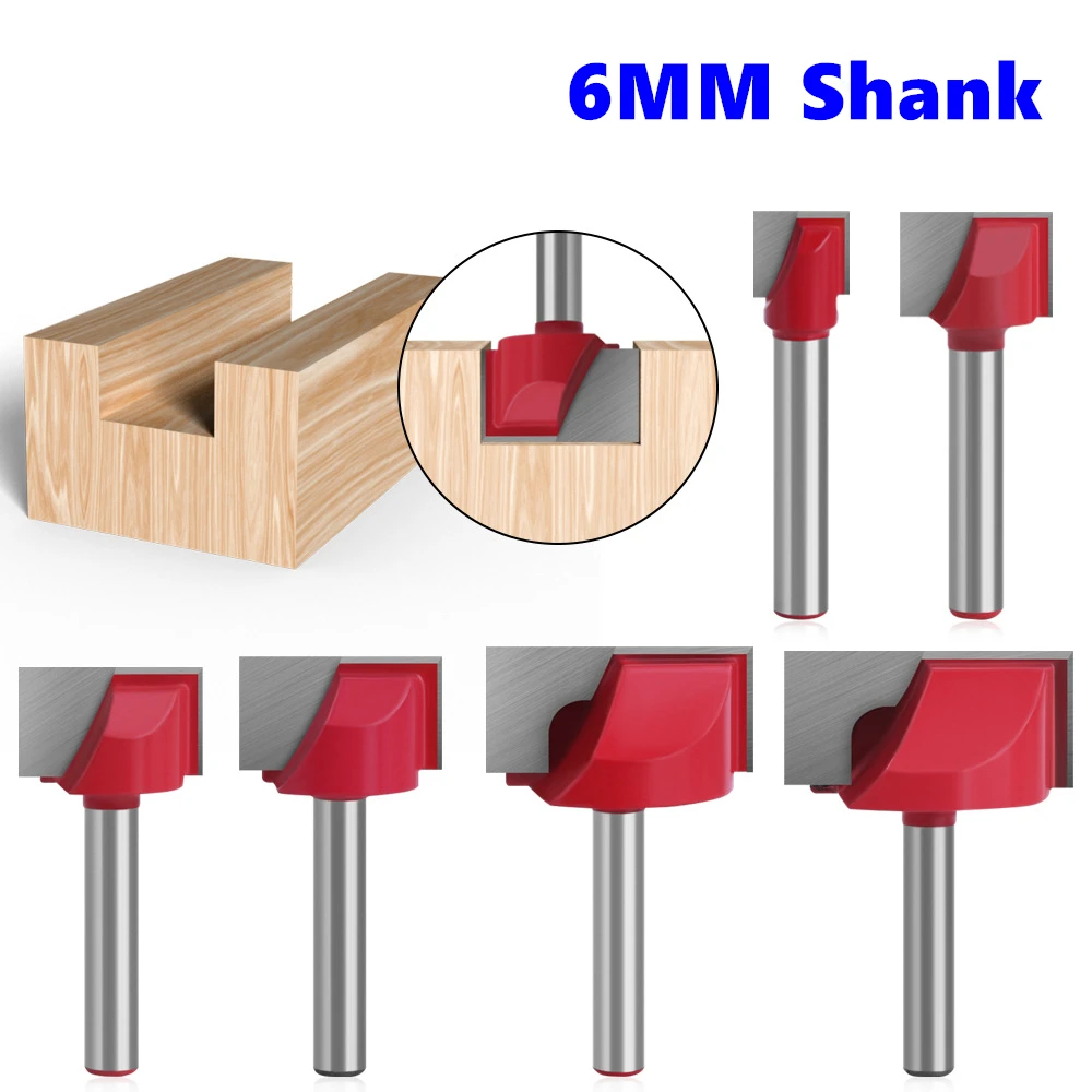 

6 шт., концевые фрезы по дереву с хвостовиком 6 мм