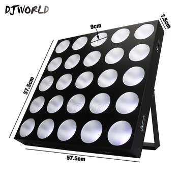 

DJworld LED 25x30W RGBW Blinder Matrix DMX512 Stage Effect Lighting Good For DJ Disco Light Party Bar Wedding Decorations