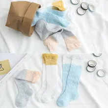  Autumn and winter children's socks baby 1-3 years old creeping sock cover non slip glue dispensing high tube baby boy girl middl 