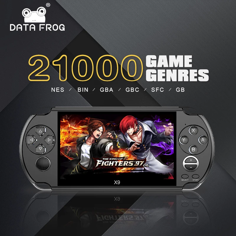 

DATA FROG 5.0 Inch Video Game Console 8GB Memory Handheld Retro Game Player Support TV Out Put With MP3 Camera for NES/GBAGame