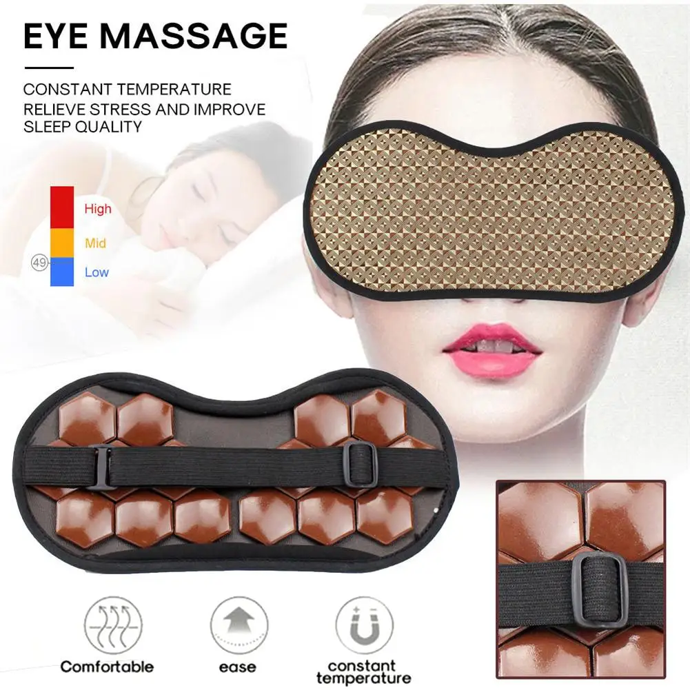 

Sleeping Eye Mask Tourmaline/ Jade Magnetic Therapy Eye Anti-Fatigue Relax Eyeshade Travel Rest Aid Massager Beauty Tools