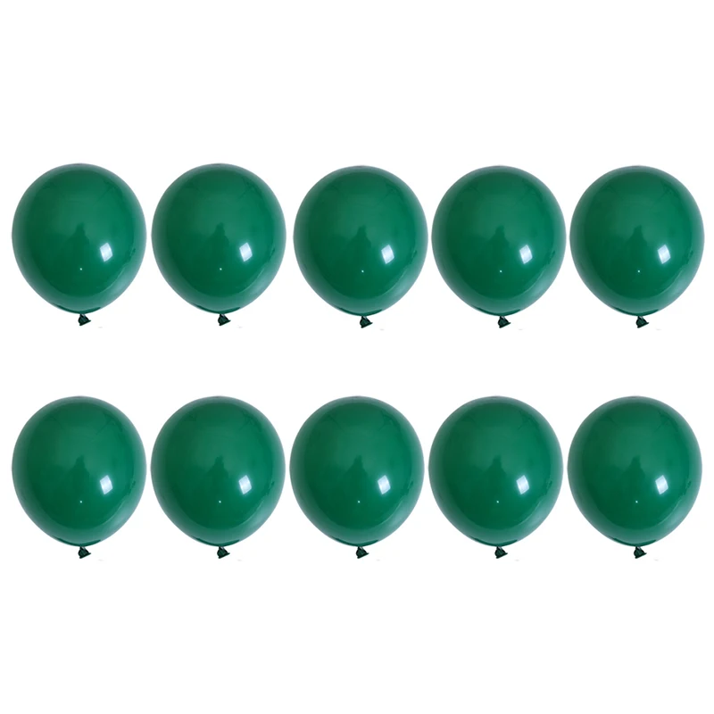 10pc 10in dark green Рождественские украшения из фольги воздушный шар Санта Клаус Снеговик воздушный шар в форме дерева на Рождество год вечерние воздушные шары набор для украшения питания - Цвет: 10pc 10in dark green