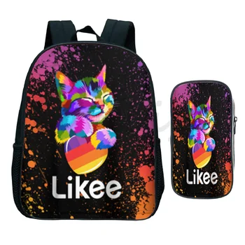 

Likee Video App 2pcs / Set School Bags for Teenagers Girls Laptop Travel Likee Like Backpack Children Book Bags Girls Boys Bags