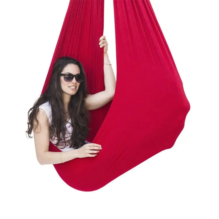Rede de Algodão Balanço para Crianças e Adultos Brinquedo de Balanço Durável Elástica Aérea Yoga Macia Pacote Assento Estável 2.8m 7 elástica aérea yoga hammock macio pacote elástico