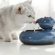 Керамический диспенсер для воды для домашних животных, автоматический диспенсер для воды для кошек, фонтан для питья собак