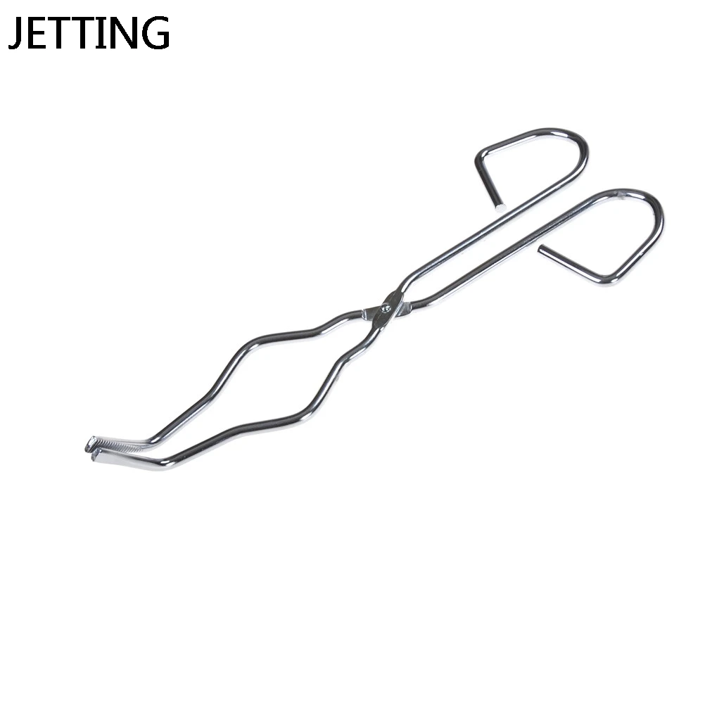 JETTING Practical 20cm Crucible Tongs Melting Dish Holder Stainless Plier Lab Melting Metal Tool for Chemical Instrument Lab