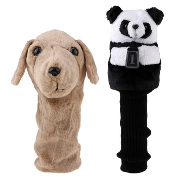 

Animal Golf Club Head Cover Outdoor Sports Golf Accessories Golf Headcover Protector for 460CC No.1 Driver Wood Dog Panda Shaped