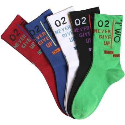 Hyrax трендовые женские милые носки со смайликами хлопковые цветные яркие носки с буквами геометрические полосатые носки с фруктами Женские повседневные носки для улицы - Цвет: 5pairs