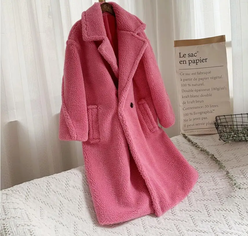 New Teddy Coat Faux Fur Long Coat Lamb Fur Coat 10 Colour Thick Coat Warm Coat for Women free of Charge