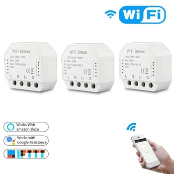 

3 Pack Smart WiFi Light LED Dimmer Switch Smart Life/Tuya APP Remote Control 1/2 Work With Alexa Google Home IFTTT