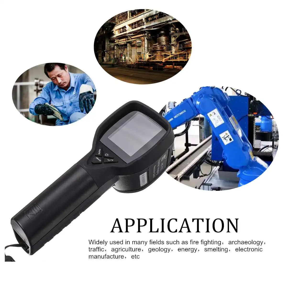 Koop 1089P Handheld IR Warmtebeeldcamera IR Infrarood Warmtebeeldcamera Digitale Display Hoge Infrarood Beeld Resolutie Thermometer