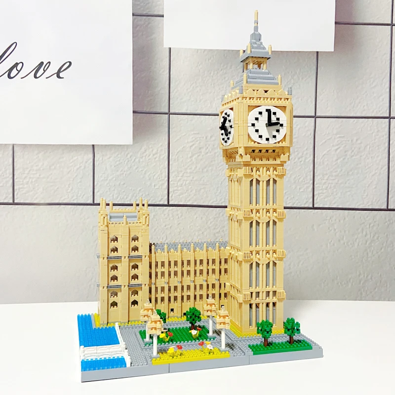 Baukästen Balody Gebäude Architecture Elizabeth Tower Big Ben Modell Spielzeug 