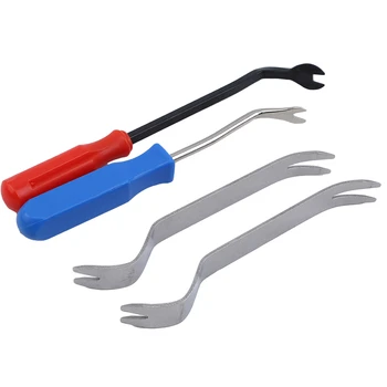 

4pcs Car Fastener Clip Removing Pliers Interior Stereo Retainer Puller Refit Crowbar Car Repair Tools