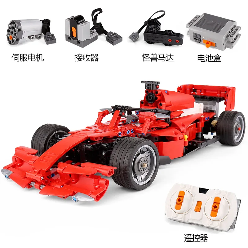 585pcs Yeshin функция двигателя автомобили MOC моторная техника автомобиль F1 гоночный скоростной автомобиль строительные блоки кирпичи сборка автомобиля Модель детские игрушки подарок - Цвет: 585pcs