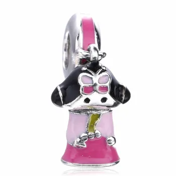 

Authentic 925 Sterling Silver Bead Charm Mixed Enamels Korean Doll Pendant Beads Fit Bracelet Bangle Diy Jewelry