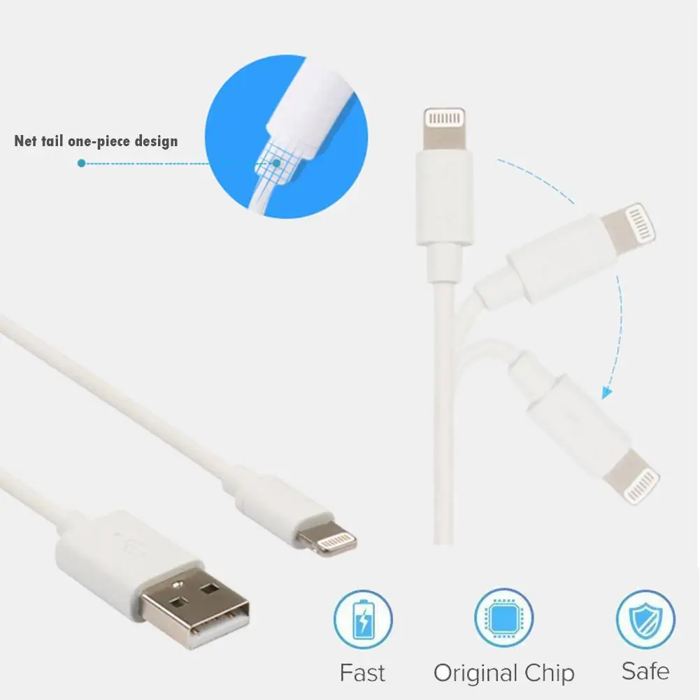 1 м прочный зарядный кабель Powerline подходит для всех USB Автомобильное зарядное