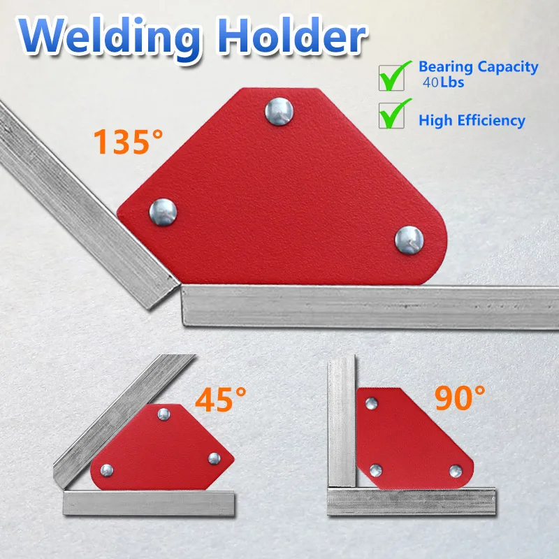 4pcs/set Welding Holder 40LBS Magnetic Magnets 45 90 135 Angle Soldering Locator for Metalworking | Инструменты