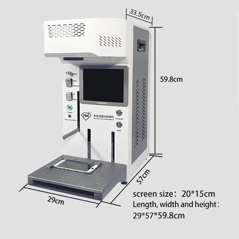 TBK 958A станок для лазерной резки для iPhone, заднее устройство для снятия стекла, ЖК-рамка, разделительная ЖК-машина, гравировальная машина для телефона