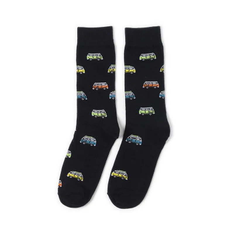 Носки женские с мультяшным воздушным шаром ракеткой покером до колена лимоном