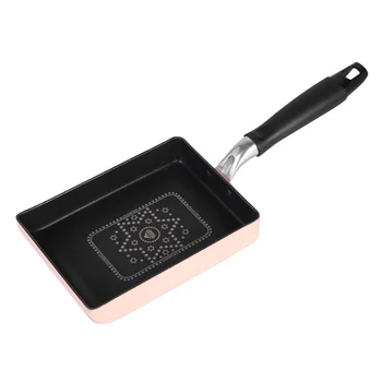 

Kitchen Restaurant Rectangle Portable Non Stick Frying Artificial Diamond Coating Omelette Pan Japanese Tamagoyaki Cooking Tool