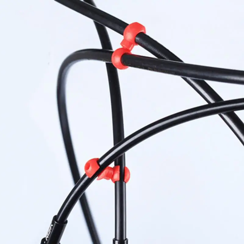 Bike Brake Cable Clips 10Pcs/Set S Buckle Shift Clips Rotatable MTB Brake Line Clip Ring Clasp