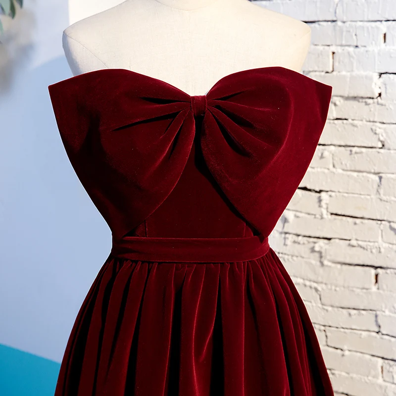 Высокое качество вырез сердечком с бантом вечернее платье темно-красное ТРАПЕЦИЕВИДНОЕ платье для выпускного вечера Длинные Элегантные Выпускные платья Robe De Soiree