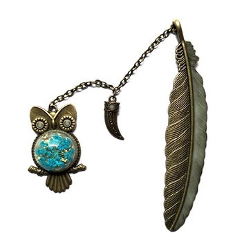 

Cute Luminous Glow In The Dark 8 Styles Owl Bookmark Label Read Maker Feather Bookmark