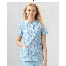 Женское летнее пальто для медсестры с короткими рукавами, ручная стирка, одежда с принтом внутри платья для беременных и красоты, рабочая одежда для больниц