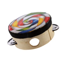 Леденец для детей Тамбурин барабан Ударные инструменты 4 дюймов детские музыкальные инструменты