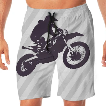 

Men Casual Summer Hawaiian Beach Pants Half Trousers Motorcross Bike Silhouette