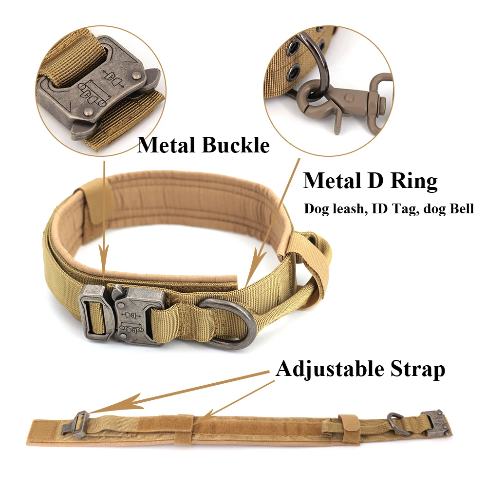 Adjustable Military Tactical Collar & Leash Image