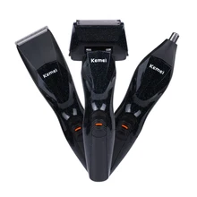 KEMEI 3 в 1 электробритва, машинка для стрижки волос, триммер для волос в носу и ушах для мужчин, водонепроницаемые перезаряжаемые персональные машинки для стрижки волос