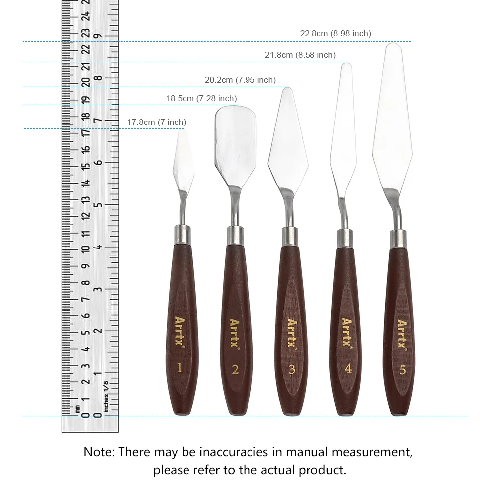 5 шт. набор аксессуаров для творчества из нержавеющей стали|painting knife set|painting