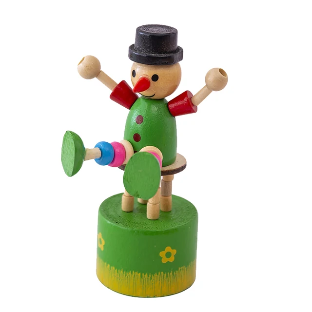 3PCS Funny Wooden Deformation Robot Children Gift Clown Doll Action Figure Toys Education Models Toys For Children Birthday Gift 6