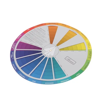 

Professional Round Central Circle Rotates Tattoo Nail Pigment Paper Card Design Color Mixing Wheel Ink Chart Guidance
