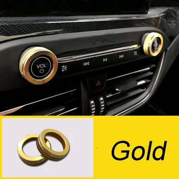 

Alum Alloy Car Styling Sound Control Knob Switch Button for Ford Focus 2019 2020 Center Volume Decoration Ring Trim Cover