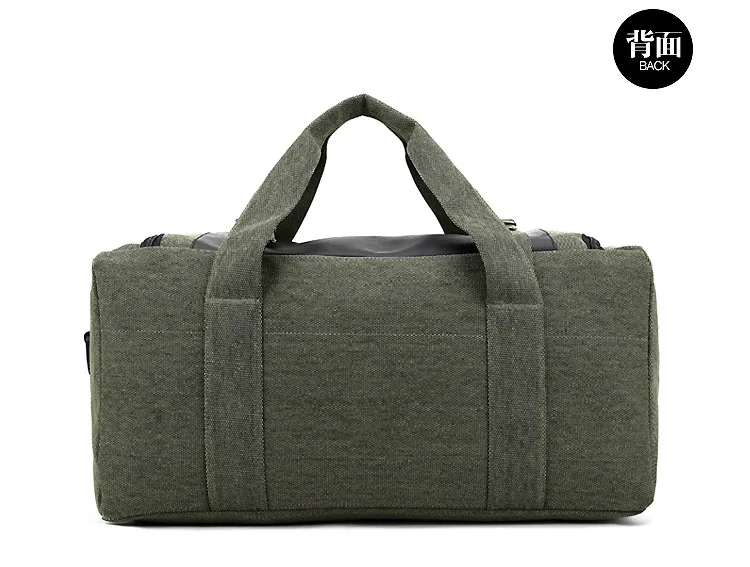 New Large Capacity Canvas Leather Portable Crossbody Bag Men's Baggage Travel Shoulder Bag Practical Luggage Thicken Travel Bag