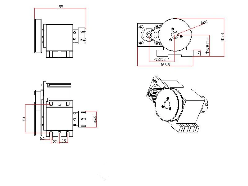 3M-6-ER32 ЧПУ 4-я роторная ось делительная головка ER32 цанговый патрон с гармоническим приводом редуктор для гравировального станка