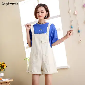 

Romper Women Solid Casual Females Harajuku Rompers Womens Korean Styles Summer New Trendy Hot Sale High Waist Pockets Daily Soft