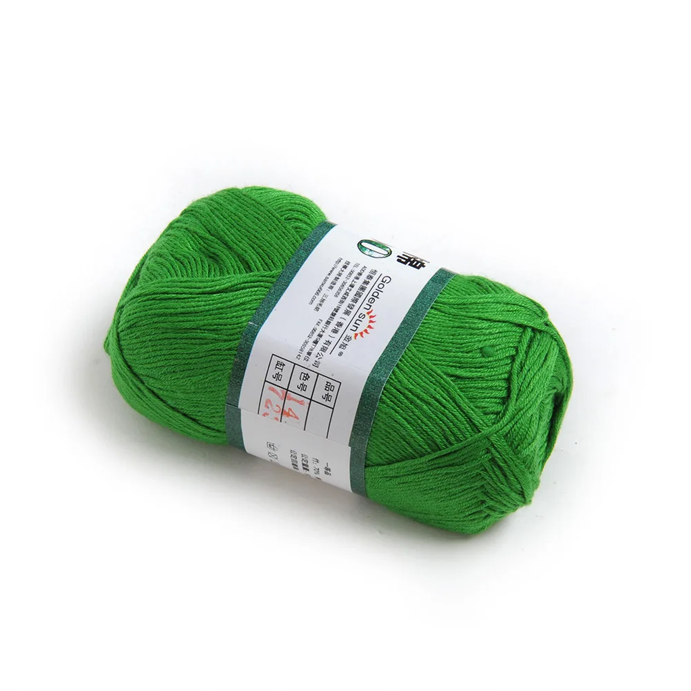 Grass Green Wholesale! popular colors Super Soft Natural Smooth Bamboo Cotton Knitting Yarn - Цвет: Grass Green