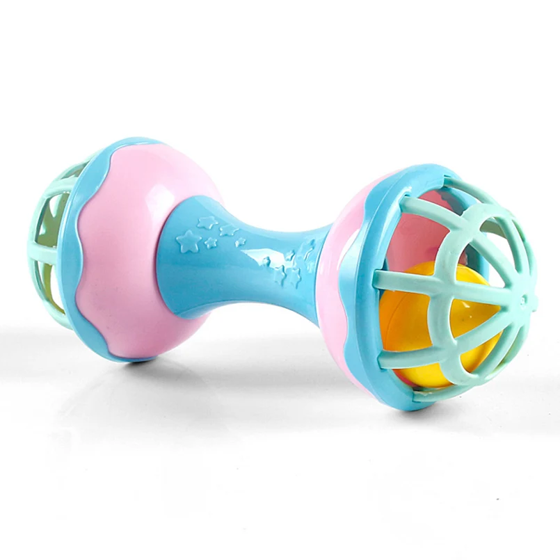 Baby Rattles Toys Newborn Hand Bells Teether Baby Toys 0-12 Months Soft glue Teether Fitness rattle Educational Toys for baby - Цвет: 01