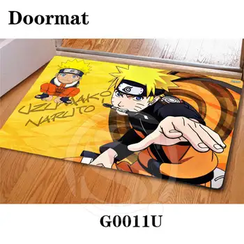 

Free Shipping Custom Japanese anime naruto DoorMat Art Pattern Printed Carpet Floor Hall Bedroom Cool Pad Fashion Rug SQ0603-U99